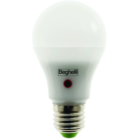 Beghelli Lampadina LED Goccia Con Sensore Crepuscolare E27 12W 3000K (1/5)