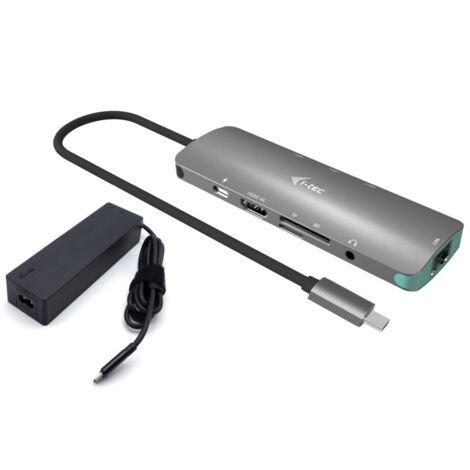 i-tec USB-C Metal Nano Docking Station 4K HDMI LAN with Power Delivery 100W + Universal Charger 100W (1/5)