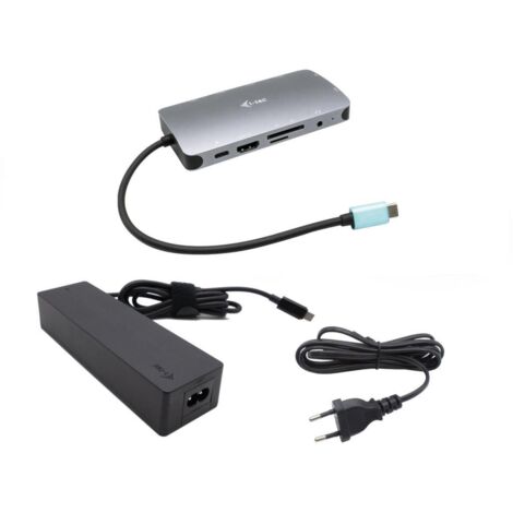i-tec Metal USB-C Nano Dock HDMI/VGA with LAN + Charger 100W (1/5)