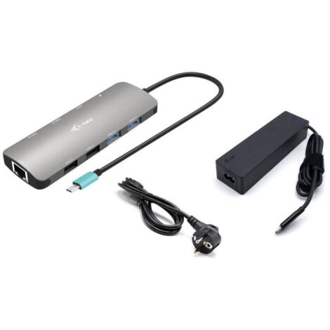 i-tec Metal USB-C Nano 2x Display Docking Station with PD 100 W + Charger 100W (1/5)