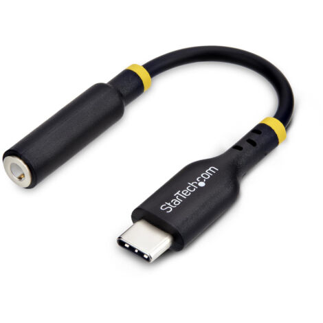 StarTech.com Adattatore Audio da USB-C a Jack 3,5 mm - Dongle USB Type-C a Jack TRRS per Cuffie e Auricolari, DAC Hi-Fi a 32 bit Funziona con Telefoni e Tablet (1/5)