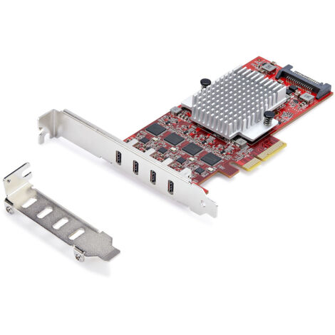 StarTech.com Scheda PCIe USB-C a 4 Porte, USB 3.2 10Gbps, Scheda di Espansione PCI Express USB Type-C con 4 Controller USB Indipendenti, Windows/Linux/macOS, TAA (1/4)