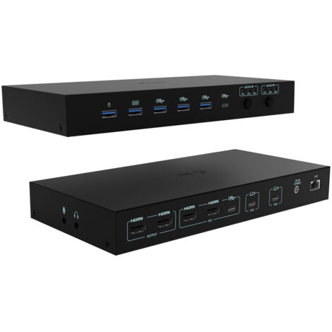 i-tec USB-C KVM Dock PRO for Three Hosts, Dual Video, with 2x Power Delivery, max 92W (1/5)