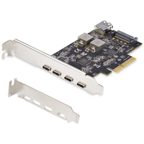 StarTech.com Scheda di Espansione PCIe USB a 5 porte, USB 3.2 10Gbps, scheda PCI Express con 4 porte USB-C, 1 porta interna USB-A, scheda controller PCIe USB, Windows/macOS/Linux (1/4)