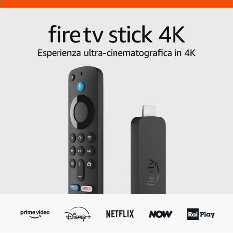 Amazon Fire TV Stick 4K HDMI 4K Ultra HD Fire OS Nero (1/5)