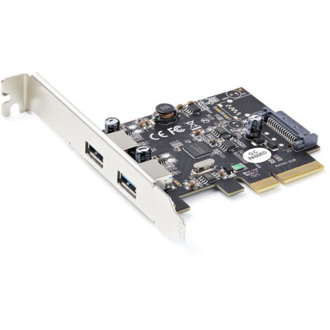 StarTech.com Scheda PCIe USB 3.1 a 2 porte - Scheda di espansione PCI Express USB 3.2 Gen 2 Type-A 10Gbps - Adattatore da PCI express a USB - Profilo completo/basso - Windows e Linux (1/5)