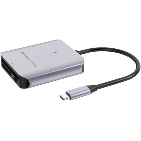 Conceptronic BIAN09G lettore di schede USB 3.2 Gen 2 Type-C Grigio (1/4)