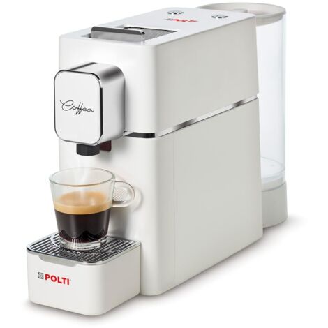 Polti Coffea S15W, Macchina per Caffè Espresso, Compatibile con Cialde E.S.E. 44 mm, Serbatoio 0.85L, Pressione Pompa 19 bar, Bianco (1/4)