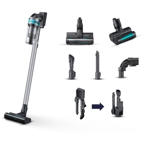 Samsung Jet 75 Turbo Scopa Elettrica Senza Sacchetto 0,8 L 550 W Nero Cromo Menta Foglia di te