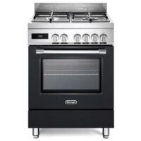 De’Longhi PRO 66 MAL PZ. Tipo di prodotto: Cucina, Colore del prodotto: Antracite, Tipo di controllo: Manopola, Touch. Tipo di piano cottura: Gas, Numero totale di fuochi: 4 Fornello(i... - PRO66MALPZ