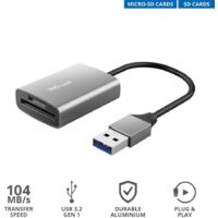 Trust Dalyx 24135 Hub Lettore di Schede USB 3.2 Alluminio