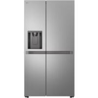Lg GSLC40PYPE Frigo Syde-by-Side, Classe E, 638L, Porte piatte, Dispenser con allaccio, Linear Cooling, Prime Silver