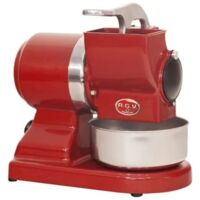 RGV Grattugia Elettrica Robusta da 450W in Acciaio Inox Rosso con Spiralizzatore Integrato