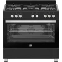 Bertazzoni La Germania Americana SE965EX24. Tipo di prodotto: Cucina, Colore del prodotto: Nero, Tipo di controllo: Manopola. Tipo di piano cottura: Gas, Num... - LA GERMANIA SE965ENE/24 - SE965ENE/24