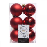 Decoris box 12 sfere rosso 60 021832