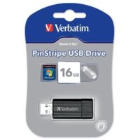 Verbatim PinStripe - Memoria USB da 16 GB - Nero