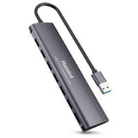 Hamlet XHUB-07A3 hub di interfaccia USB 3.2 Gen 1 (3.1 Gen 1) Type-A 5000 Mbit/s Nero