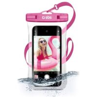SBS Custodia impermeabile universale per cellulare 6,8 pollici Rosa