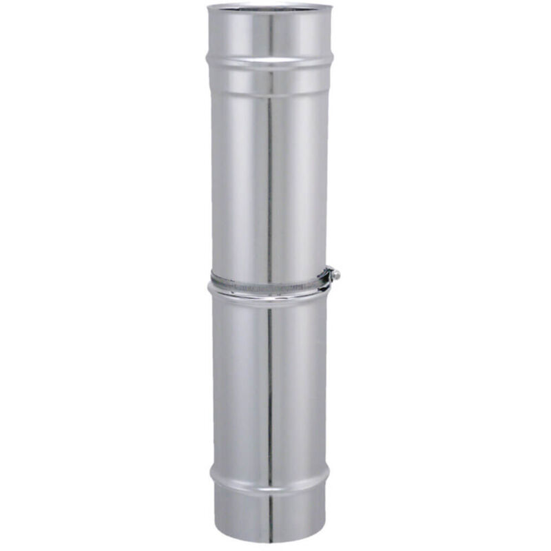 Tuyau De Fumée Pour Poêle à Pellets - Diamètre 80 Mm, Longueur 1000 Mm - Noir Ou Gris - Conforme Norme DIN EN 1856-2