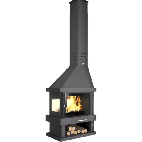 FM Cheminée d'angle C-302 IK 11kW coté vitré à gauche (1/6)