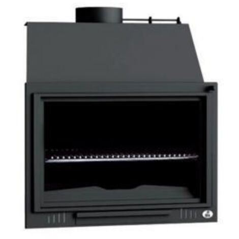 Fm Calefaccion – Barbecue charbon bois BH180 – Portable 4 brûleurs – Acier au carbone 4mm – Grille inox et cendrier fonte – Fabriqué en Espagne