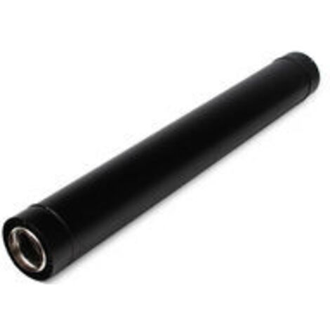 Système Pellets concentrique 851008 – Conduit noir mat 1m – Diamètre 125mm extérieur, 80mm intérieur – INOX316/INOX304 – Isotip Joncoux (1/2)
