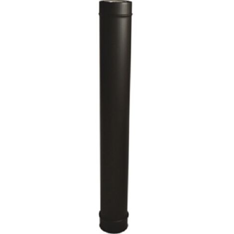 Joncoux – Conduit concentrique noir mat Ø80/125mm – Longueur réglable 410 à 580mm – Résistant au feu – Compatible poêles à granulés de bois
