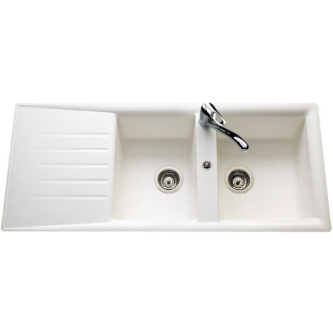 Aquatop – Évier Naturalite Slave EV279 – Dimensions L 1160 x P 500 x H 185 mm – Évier réversible avec bonde Ø90 mm – Fabriqué en Italie (1/5)