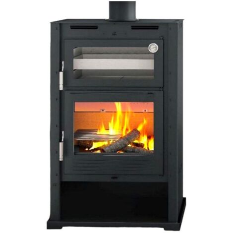 FM Poêle à bois turbo M-107 T 9,5kW avec portes en fonte et four inox (1/5)