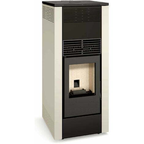 Poêle à granulés 8kW – Rendement 94% – Autonomie 68h – Raccordement Ø80mm – Classe énergétique A+ – Dimensions L.450 x P.515 x H.1227mm – Ferlux - MARA 8 KW