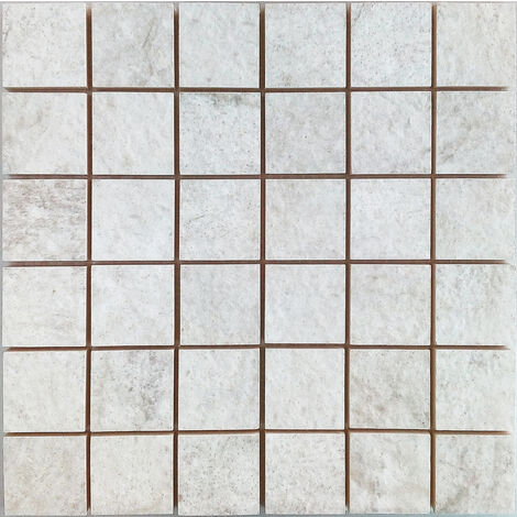 DECORA MOSAICOS Boite de carrelage mosaïque VOLCAN Argent 29x29 cm (1/2)