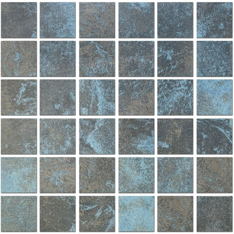 Carrelage mosaïque BALI vert mat 29x29 cm – Grès cérame antidérapant – Épaisseur 10 mm – Poids 1,7 kg par carreau