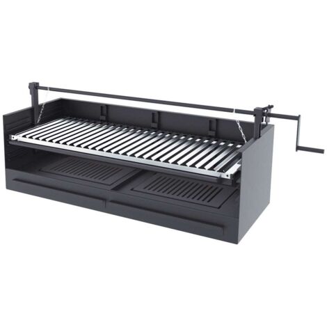 Barbecue argentin bois et charbon FM BVE-60 60cm grille suspendue à manivelle