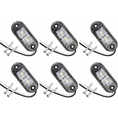  WildAuto Feux de Gabarit Latéraux Feux De Dégagement LED pour  12V 24V Universel Remorque Camion Lorry Caravan Bus (4pcs Jaune)