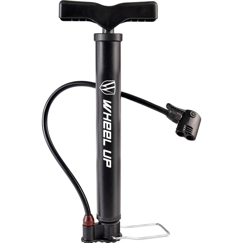 Bomba de aire portátil para bicicleta, bomba de aire para neumático de bicicleta, minibomba de pie, válvulas Presta y Schrader, automáticamente reversible, 120 PSI, con aguja de bola multifunción