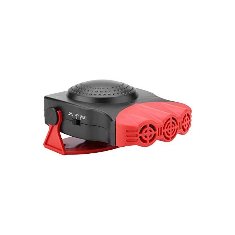 Calentador de automóvil, calentador de automóvil portátil de 12 V 150 W para refrigeración, calefacción, descongelación y desempañado (rojo)