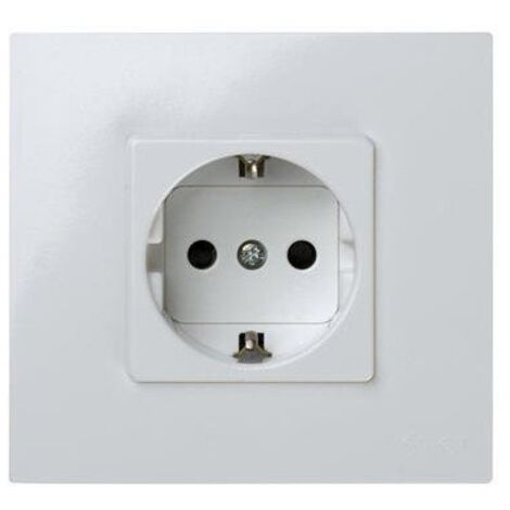 Pannello Con Base A Spina Bipolare Con Messa A Terra A 250 V Per I Box Fonestar Con Otturatore Di Sicurezza 45 X 45 X 406 Mm 40318054