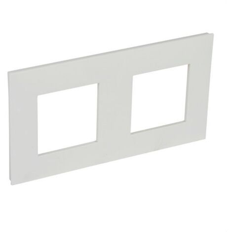 Placca bianco metal 3 moduli tonda Legrand Vela 685827