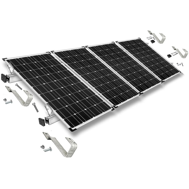 SJLERST Solar-Abluftventilator mit 100 W, Set mit Solarpanel