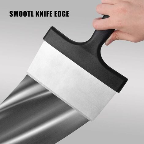 Grattoir pour Plancha, Grattoir Plancha pour Plaque INOX Grattoir Plancha Professionnel Grattoir Plancha avec Poignée, Grattoir Plancha INOX, Outil de Nettoyage de Grattoir de Gril de Barbecue