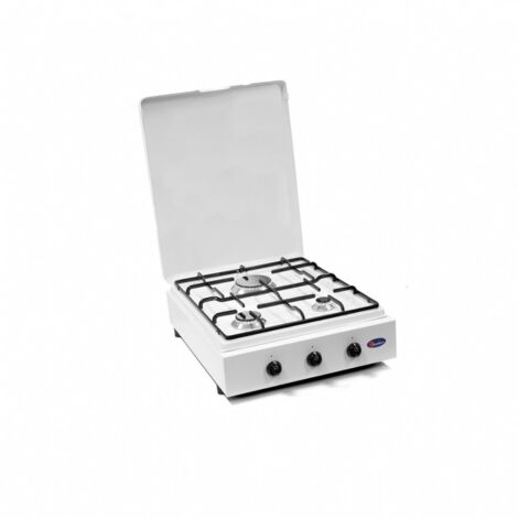 Fornello a Gas Gpl / Metano 3 fuochi con Valvola di Sicurezza Piano Estraibile MOD. 330GPS Gpl
