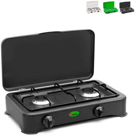 FORNELLO A GAS METANO / GPL A 2 FUOCHI GRIGIO GRAFITE CFPARKER MOD. 5326GSP  Metano