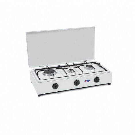 FORNELLO A GAS GPL / METANO 3 FUOCHI CON PIANO ESTRAIBILE MOD. 300GP  Metano