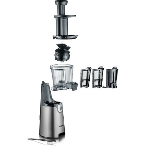 Russell Hobbs Estrattore frutta e verdura, estrattore, frutta, verdure,  erbe aromatiche, Estrazione Succo a Freddo, Acciaio, 2 Filtri, Funzione  Reverse, Affetta frutta Congelata, 150W, 25170-56