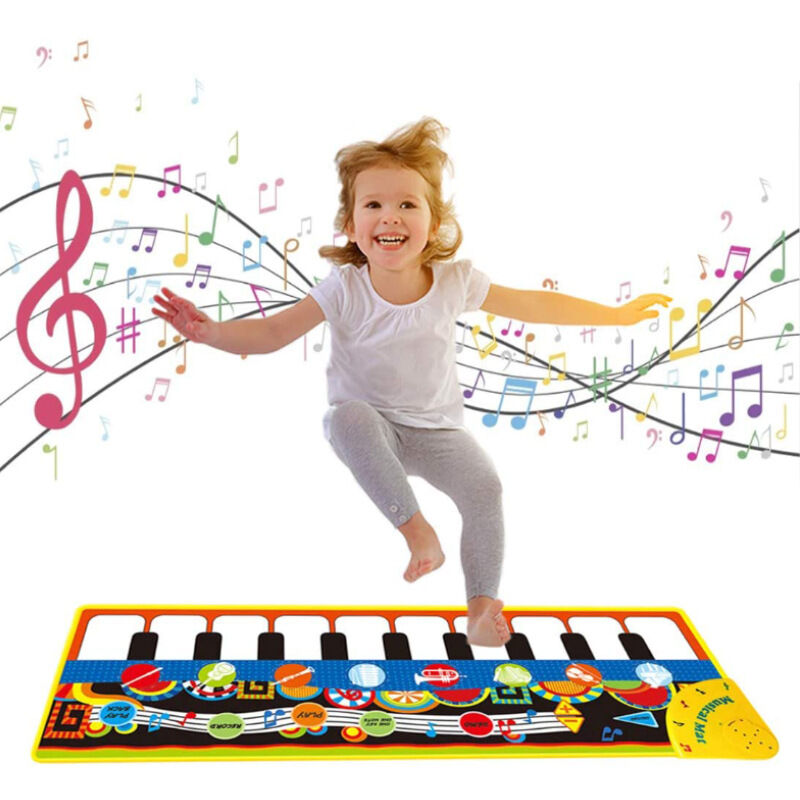 Tapete de juego para piano, juguete para niños de 1 a 5 años de edad, niños y niñas, tapete de música para piano para niños, tapete de baile, juguete para bebés de 1 año, regalo para niños y niñas para niños pequeños