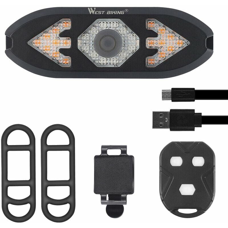 Luz trasera para bicicleta, luz trasera Usb, luz intermitente para bicicleta con bocina, accesorios para bicicleta, controles remotos de luz trasera