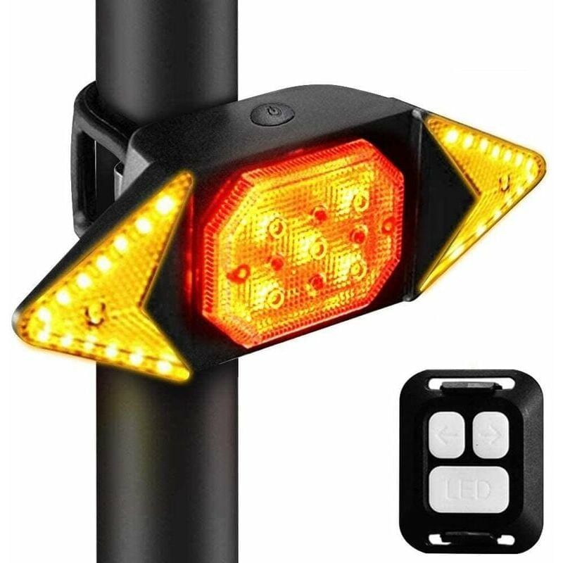 Luz intermitente trasera para bicicleta, luz trasera para bicicleta, luces intermitentes inalámbricas recargables por USB para bicicleta, luz de advertencia para ciclismo, 6 modos de iluminación para garantizar la seguridad y la visibilidad