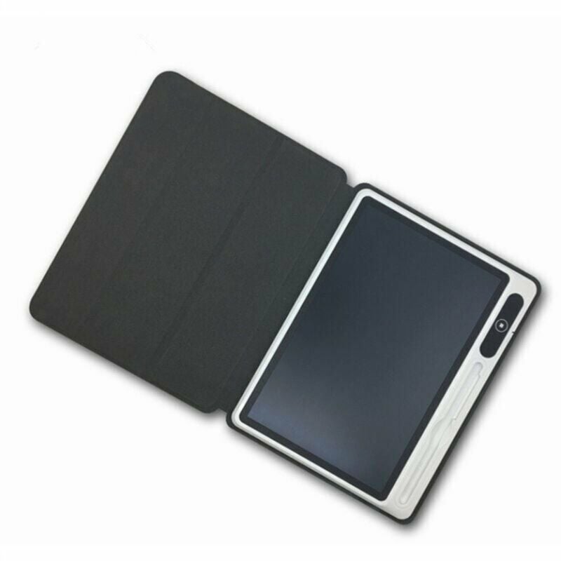 Tableta de escritura Lcd de 10,1 pulgadas, almohadilla de dibujo para garabatos, caja de Ecrocion de negocios, cubierta frontal, lápiz óptico magnético de PU para oficina, hombre de negocios, niño, niños, niños, juguetes educativos y de aprendizaje, regalo