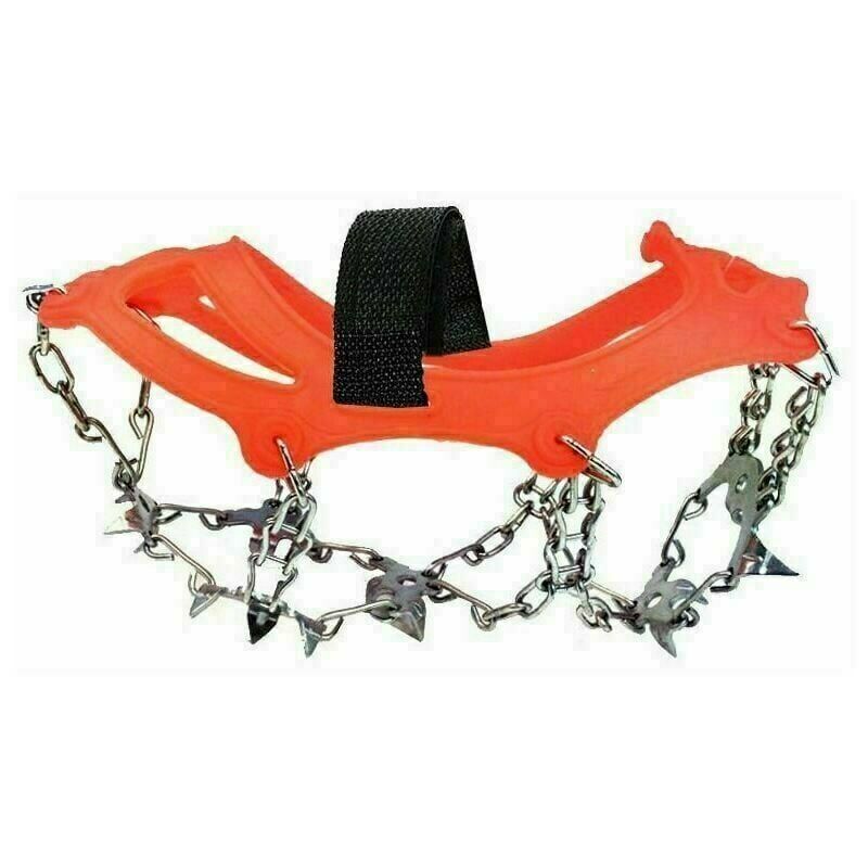 Amasawa Crampon Chaussure Neige(1 Paire),Crampon Antidérapent avec 8  Crochets pour Chaussures pour chaîne Acier au manganèse Neige Escalade de  randonnée ou Activités sur Terrain Neigeux (Orange) : : Sports  et Loisirs