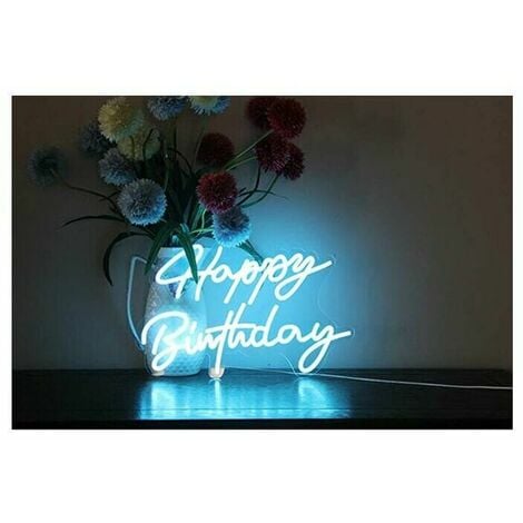 1 pc LED enseigne au néon joyeux anniversaire pour la décoration de fête  joyeux anniversaire Art